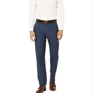 Rustler Classic Navy Flat Front Wrinkle Resistant Khakis